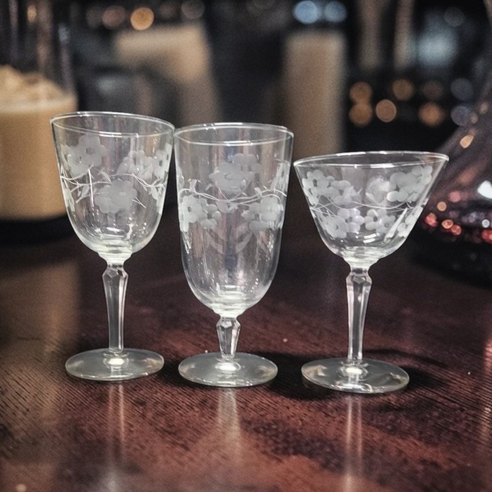 Libbey Glenmore Drinkware, Set of 3, Iced Tea, Wine & Cocktail Glass, Stemware‎
